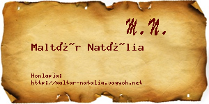 Maltár Natália névjegykártya
